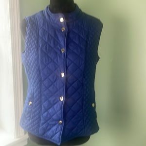 New directions navy blue quilted vest small